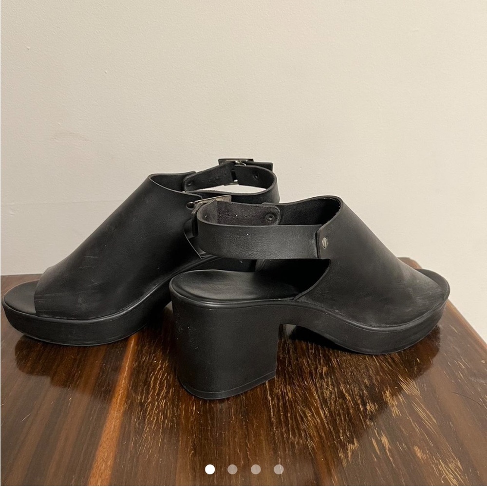 Topshop open toe leather boots